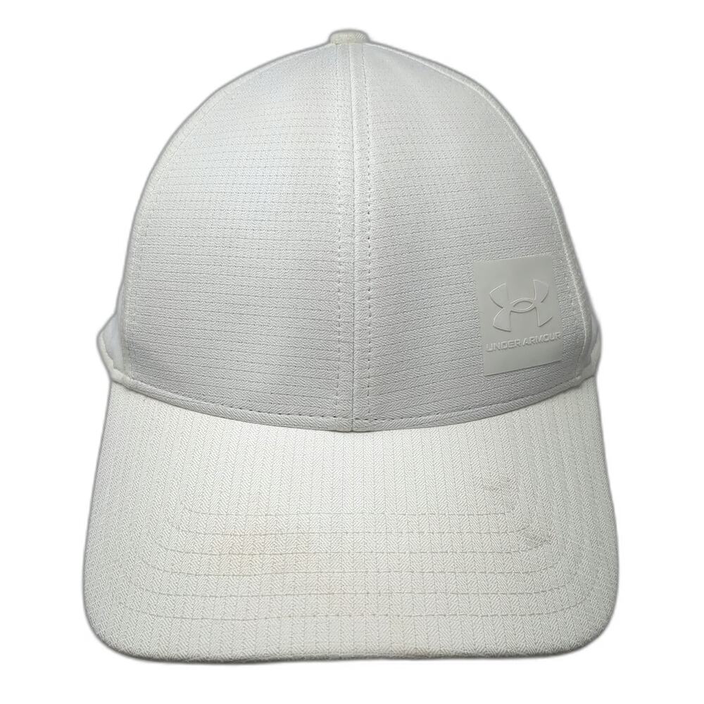 Under Armour Baseball Cap White XL Musgrove Engineering ISO-CHILL Stretch Hat